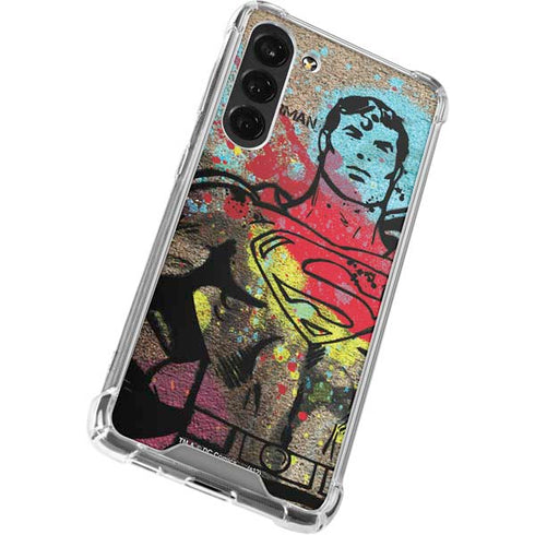 DC Comics Superman Color Splatter Galaxy S24 FE Clear Case