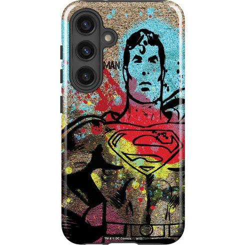 DC Comics Superman Color Splatter Galaxy S25 Impact Case