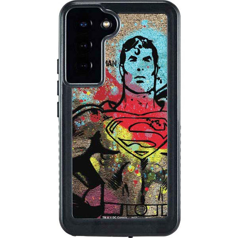 DC Comics Superman Color Splatter Galaxy S24 Plus Waterproof Case
