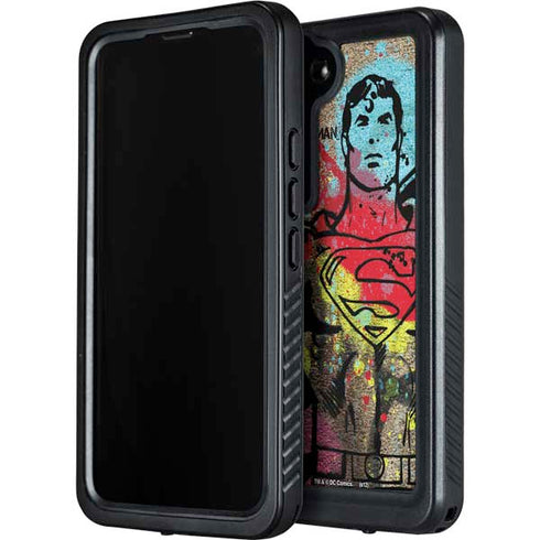 DC Comics Superman Color Splatter Galaxy S24 Plus Waterproof Case