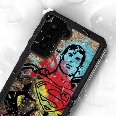 DC Comics Superman Color Splatter Galaxy S24 Plus Waterproof Case