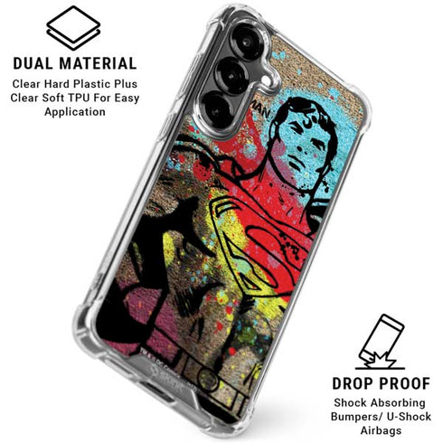DC Comics Superman Color Splatter Galaxy S26 Clear Case