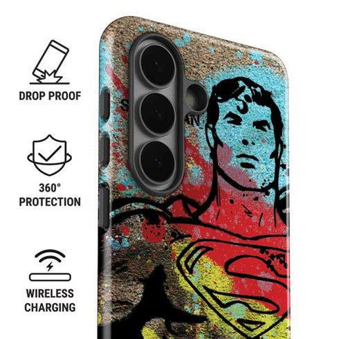 DC Comics Superman Color Splatter Galaxy S26 Impact Case