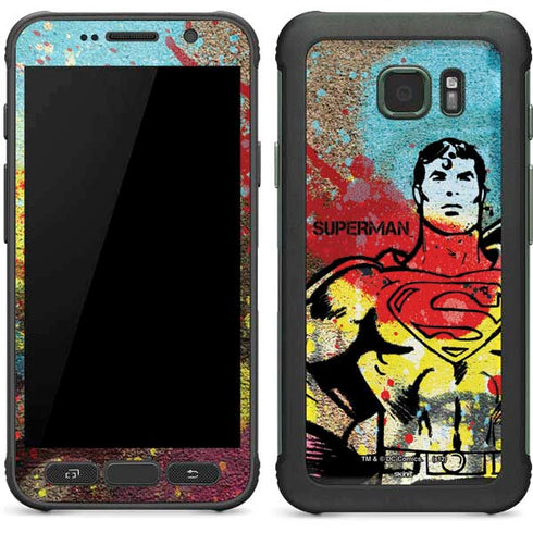 DC Comics Superman Color Splatter Galaxy S7 Active Skin