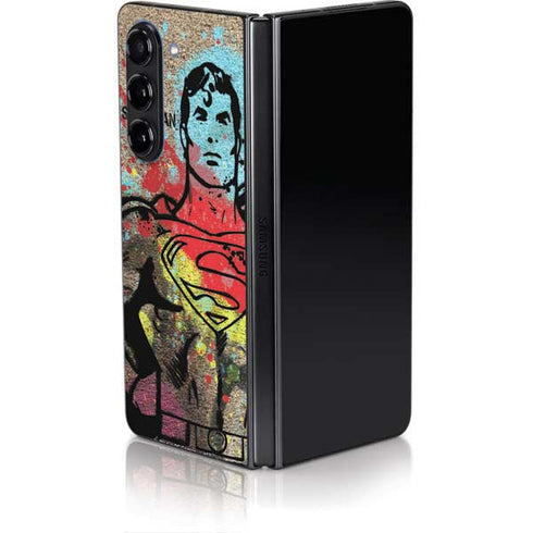DC Comics Superman Color Splatter Galaxy Z Fold5 5G Skin