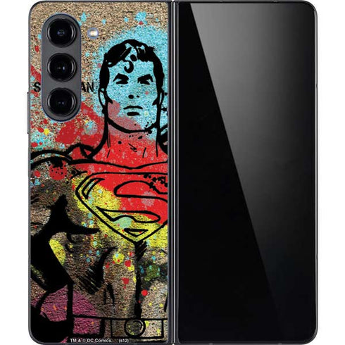 DC Comics Superman Color Splatter Galaxy Z Fold5 5G Skin