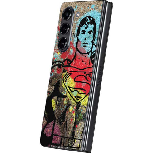 DC Comics Superman Color Splatter Galaxy Z Fold5 5G Skin