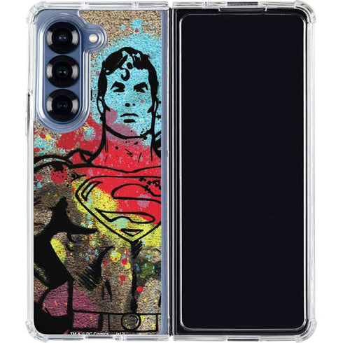 DC Comics Superman Color Splatter Galaxy Z Fold6 Clear Case