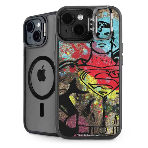 DC Comics Superman Color Splatter iPhone 13 Kickstand Case