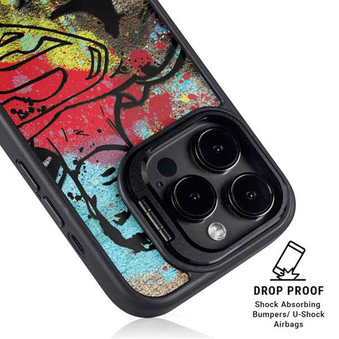 DC Comics Superman Color Splatter iPhone 13 Pro Kickstand Case