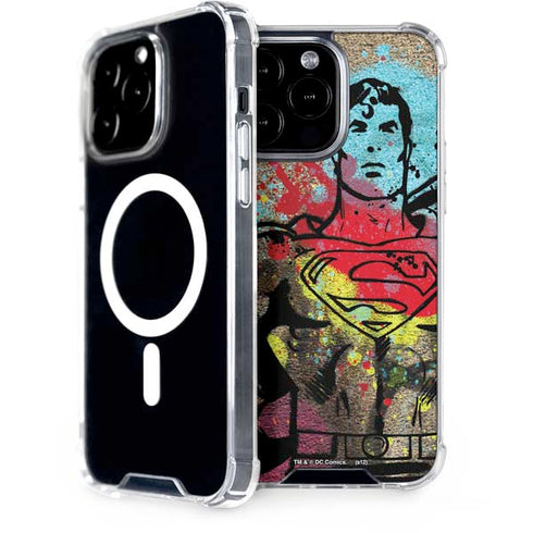 DC Comics Superman Color Splatter iPhone Cases