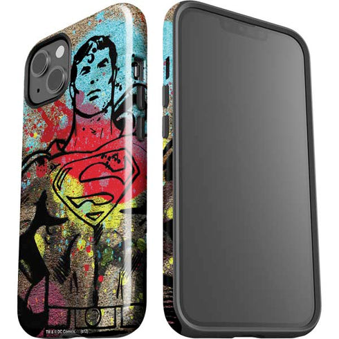 DC Comics Superman Color Splatter iPhone 15 Impact Case