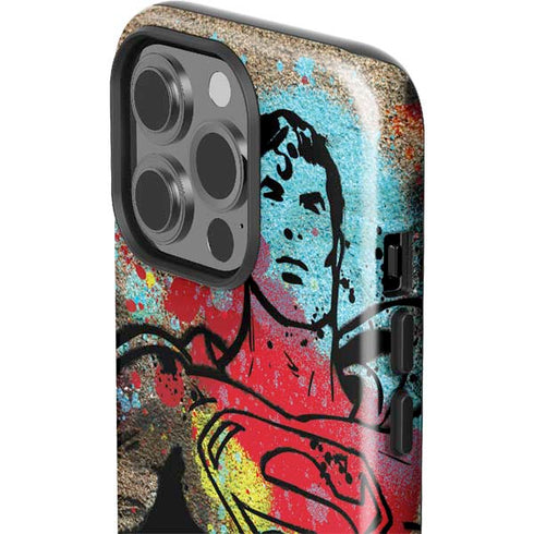DC Comics Superman Color Splatter iPhone 15 Pro Impact Case