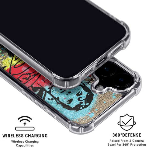 DC Comics Superman Color Splatter iPhone 16 Clear Case
