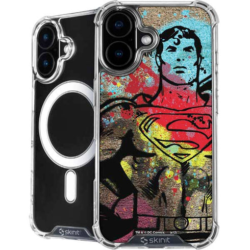 DC Comics Superman Color Splatter iPhone 16 MagSafe Case