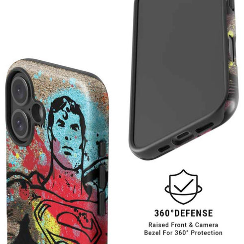 DC Comics Superman Color Splatter iPhone 16 Magsafe Impact Case