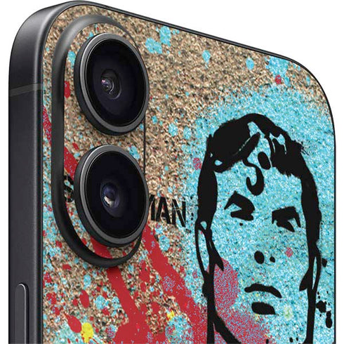 DC Comics Superman Color Splatter iPhone 16 Plus Skin