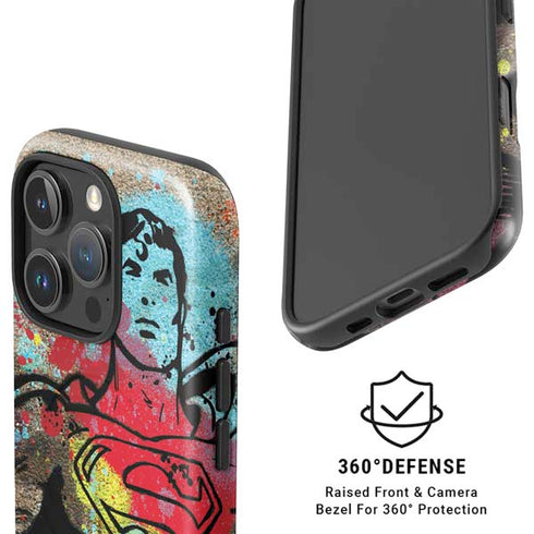 DC Comics Superman Color Splatter iPhone 16 Pro Magsafe Impact Case