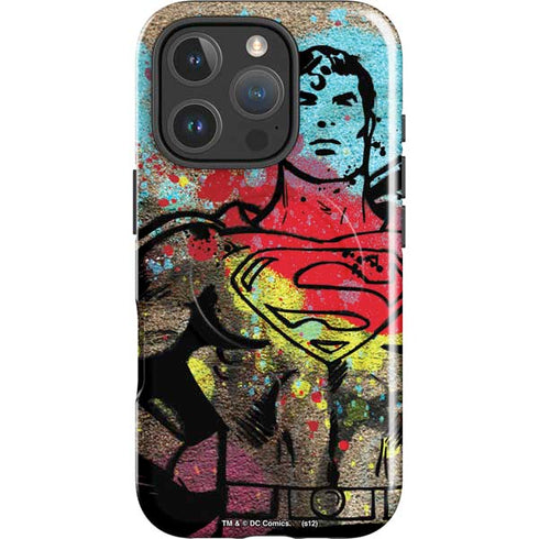DC Comics Superman Color Splatter iPhone 16 Pro Max Magsafe Impact Case