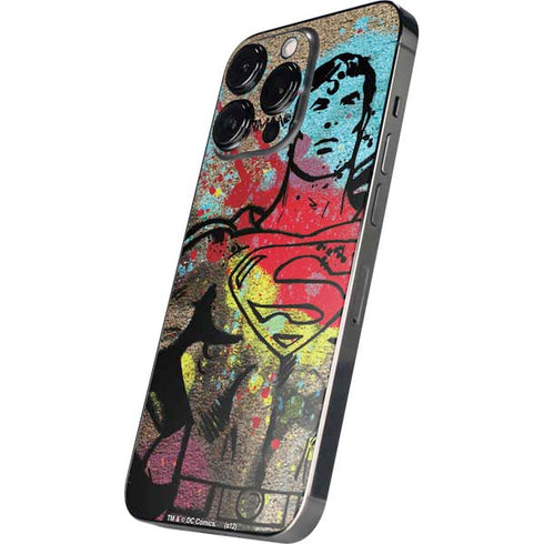 DC Comics Superman Color Splatter iPhone 16 Pro Skin