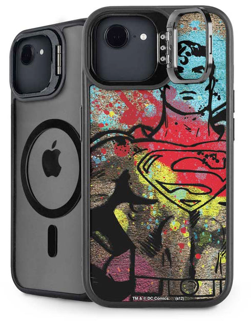 DC Comics Superman Color Splatter iPhone 16e Kickstand Case