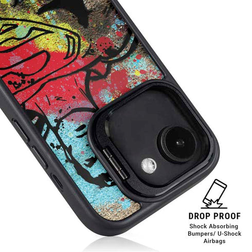 DC Comics Superman Color Splatter iPhone 16e Kickstand Case