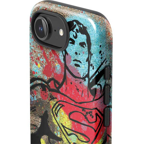 DC Comics Superman Color Splatter iPhone 16e Impact Case