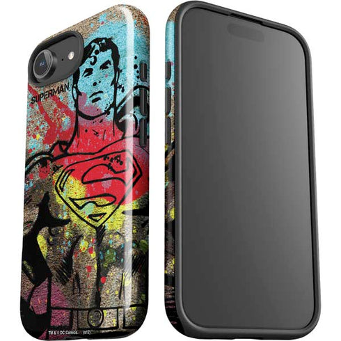 DC Comics Superman Color Splatter iPhone 16e Impact Case