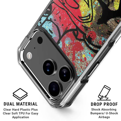 DC Comics Superman Color Splatter iPhone 18 Pro Clear Case