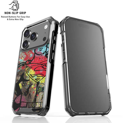 DC Comics Superman Color Splatter iPhone 18 Pro Clear Case
