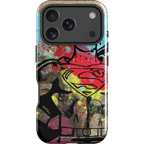 DC Comics Superman Color Splatter iPhone 18 Pro Impact Case