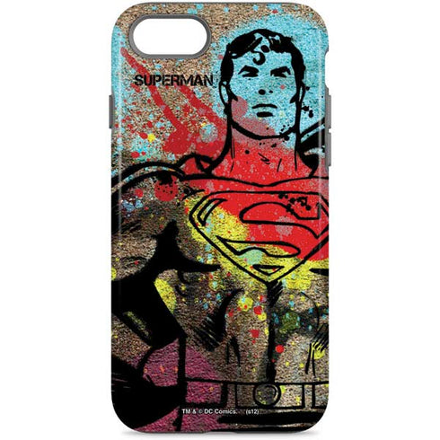 DC Comics Superman Color Splatter iPhone Cases