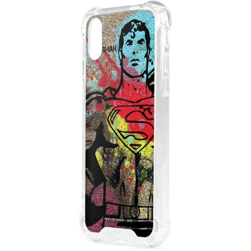 DC Comics Superman Color Splatter iPhone XS Clear Case