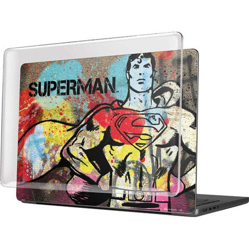 DC Comics Superman Color Splatter MacBook Pro 14in (2021-24) Case plus Skin