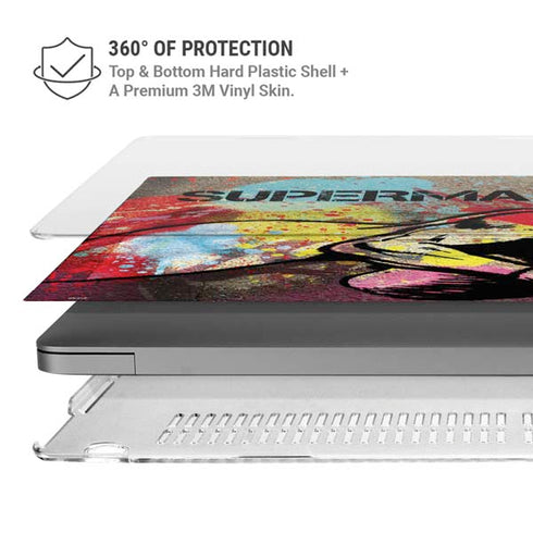 DC Comics Superman Color Splatter MacBook Cases