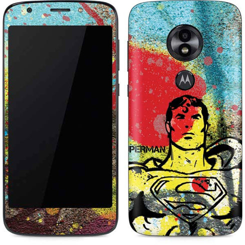 DC Comics Superman Color Splatter Moto E5 Play Skin