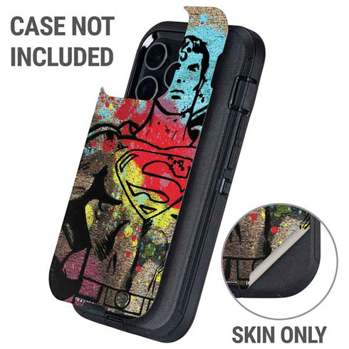 DC Comics Superman Color Splatter Otterbox Defender iPhone Skin