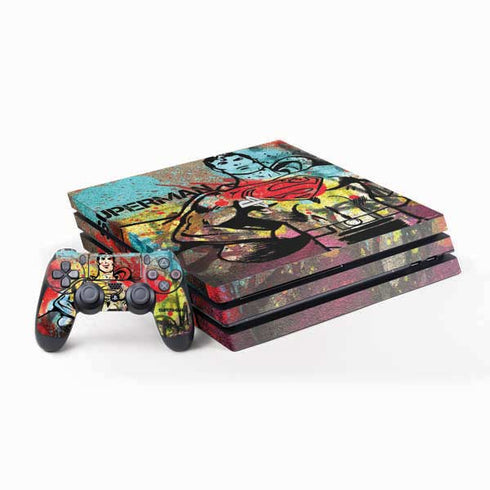 DC Comics Superman Color Splatter PlayStation PS4 Skins