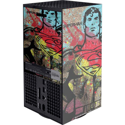 DC Comics Superman Color Splatter XBox Series X Digital Edition Console Skin