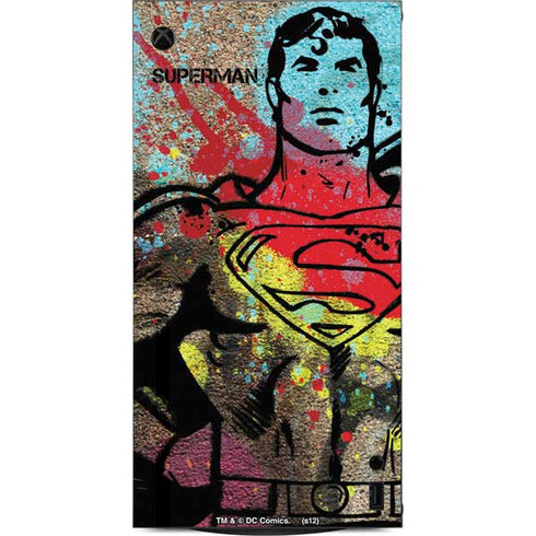 DC Comics Superman Color Splatter XBox Series X Digital Edition Console Skin