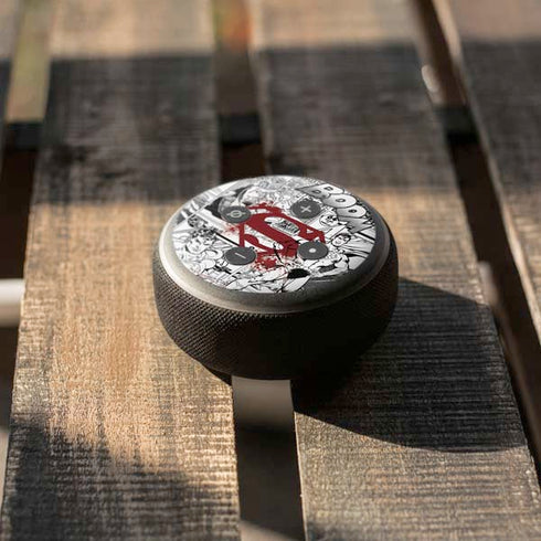 DC Comics Superman Comic Pattern Logo in Red Amazon Echo Dot Skin