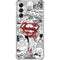 DC Comics Superman Comic Pattern Logo in Red Gabb Phone 4 Clear Case