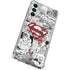 DC Comics Superman Comic Pattern Logo in Red Gabb Phone 4 Clear Case