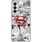 DC Comics Superman Comic Pattern Logo in Red Galaxy A16 5G Clear Case