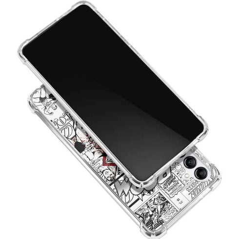 DC Comics Superman Comic Pattern Logo in Red Galaxy A16 5G Clear Case