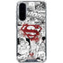 DC Comics Superman Comic Pattern Logo in Red Galaxy A36 5G Clear Case