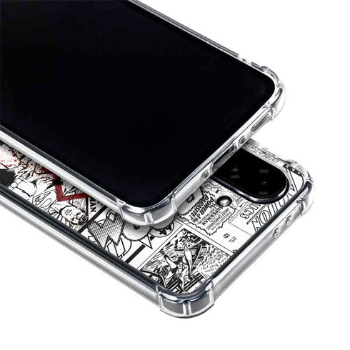 DC Comics Superman Comic Pattern Logo in Red Galaxy A36 5G Clear Case
