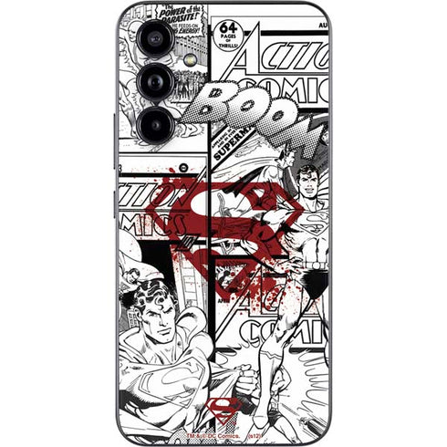 DC Comics Superman Comic Pattern Logo in Red Galaxy A54 5G Skin