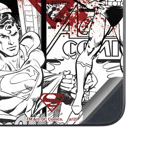 DC Comics Superman Comic Pattern Logo in Red Galaxy A54 5G Skin