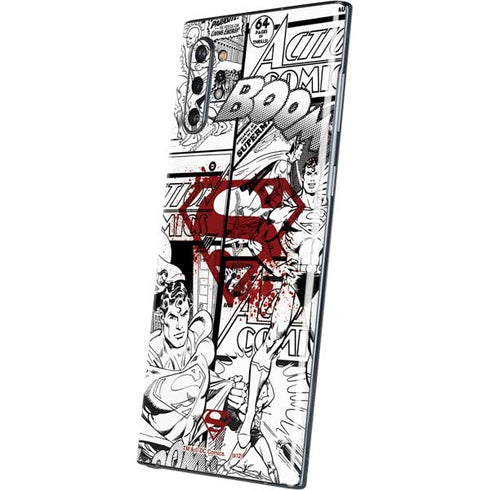 DC Comics Superman Comic Pattern Logo in Red Galaxy Note 10 Plus Skin